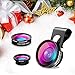 VicTsing 3 in 1 Fisheye Camera Lens, Macro Lens, 0.65X Wide Angle Lens, Clip on Cell Phone Lens Kits for iPhone 8, iPhone 7, 6s, 6, 5s , Android and Most Phones