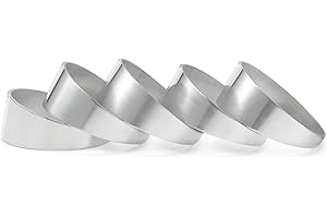 Piclafe 304 Stainless Steel Pie Cuts, 4'' Polished Exhaust Cutout Laser Cut and Deburred for Custom Exhaust System 5 Pcs