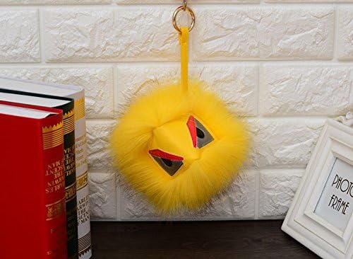 ColorfulDream Fur Monster Pom Pom key chain Fur Pendant for Womens Bag or Car Pendant