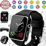 Smart Watch,Smartwatch for Android Phones, Smart Watches Touchscreen with Camera Bluetooth Watch Phone with SIM Card Slot Watch Cell Phone Compatible Android Samsung iOS Phone XS X8 7 6 5 (Black)