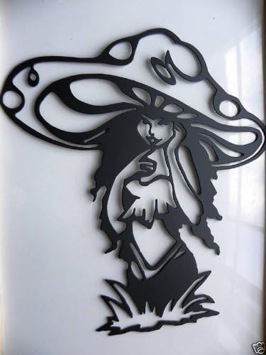 Mushroom Fairy Metal Wall Art Home Decor