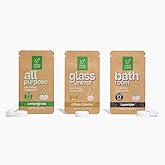 Green Llama Eco-Friendly Cleaning Refill Tablets Variety Pack - Multi-Surface, Glass & Bathroom Cleaners with Natural Essential Oils in Compostable Packaging, Biodegradable, Family & Pet Safe