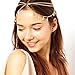 HuaYang Lady Girl Forehead Crystal Leaf Style Tassels Headband Link Chain Cuff Headpiece