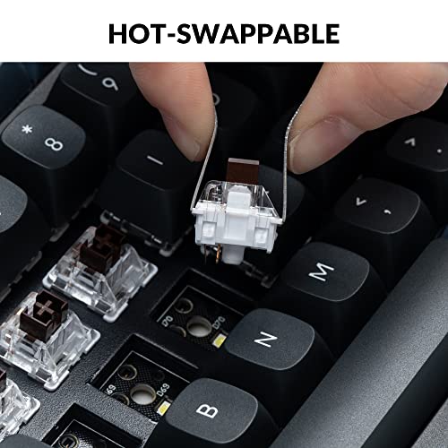 Keychron K10 Pro Swappable White Backlight Red Switch - Black on ...