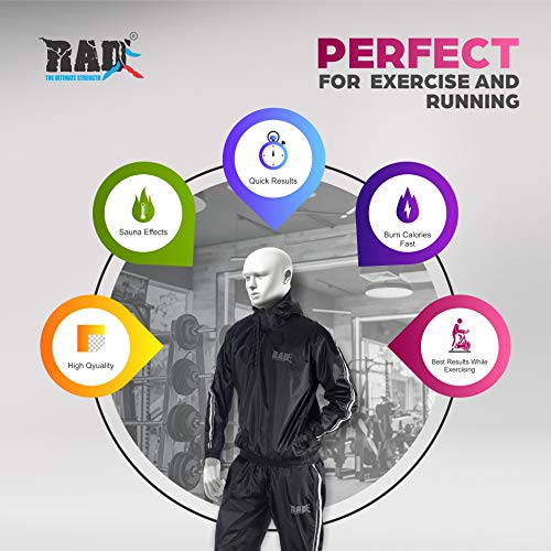 RAD Sauna Suit Men, Women Weight Loss Jacket Pant Gym Workout - Main Image