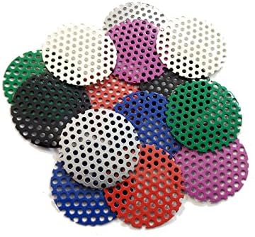 Sparks 50mm Perforated Steel Mesh Replacement Lenses for Steampunk Goggles (7 Pairs)