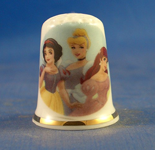 Porcelain China Collectable Thimble -- Fairy Tale Princesses with Free Gift Box