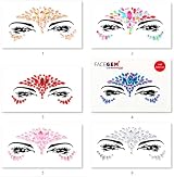 FaceGEM London 6 PCS Face Gems Adhesive Glitter Jewelry Sticker Z6ZAKMIX-C view 9