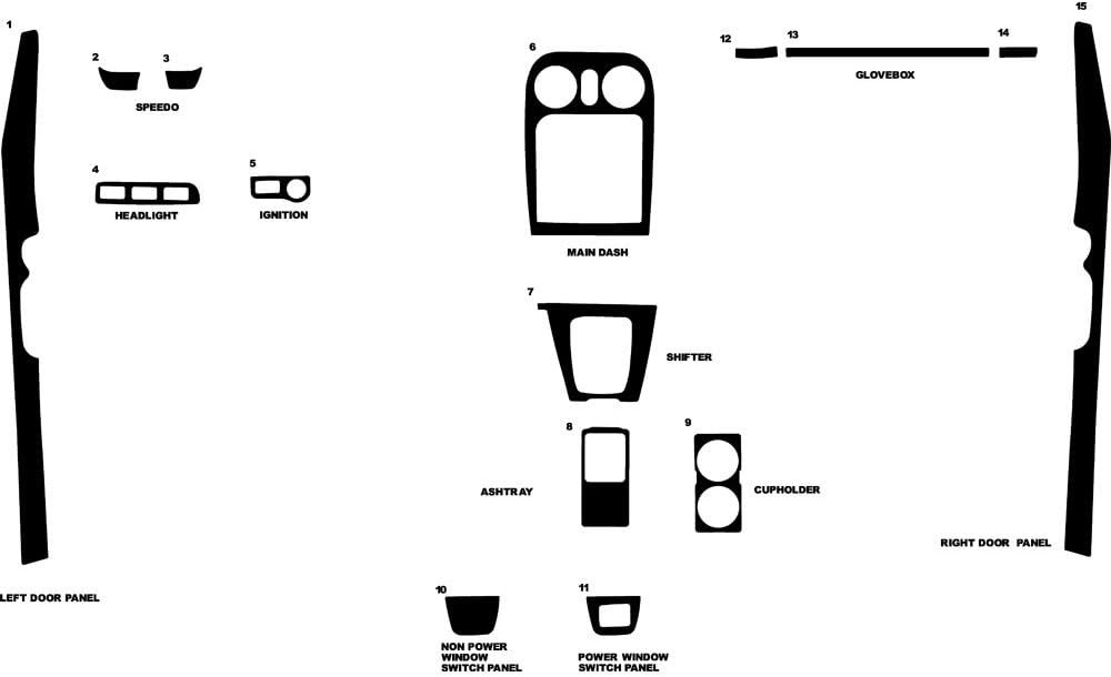 Rvinyl Rdash Dash Kit Decal Trim for Mazda Miata 1994-1997 - Wood Grain (Mahogany)