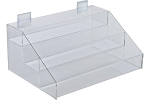 AZAR DISPLAYS Azar 326045 16-Inch Wide Three-Tier Acrylic Step Display