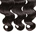 UNice Hair Icenu Series Brazilian Body Wave 3 Bundles with Free Part Lace Closure, Unprocessed Virgin Human Hair Wefts Extensions Natural Black Color (16 18 20+14Closure)