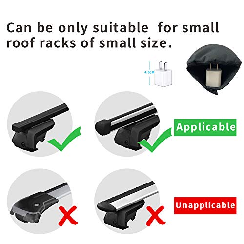 Neolife Car Roof Rack Pads for Surfboard Kayak SUP Snowboard Racks 19Inch Long Large Aero Bars [Pair] (Black Flat 19 in with Strap, 19 in) - Thumbnail 3