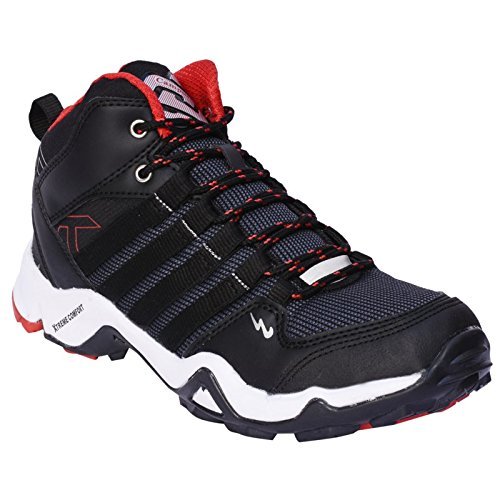 campus shoes black and red