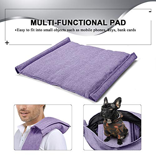 TOMKAS Small Medium Dog Cat Carrier Sling Pet Puppy Outdoor Travel Bag Tote with Net Pocket for 8-15 lbs Dog (Purple, Net Pocket)