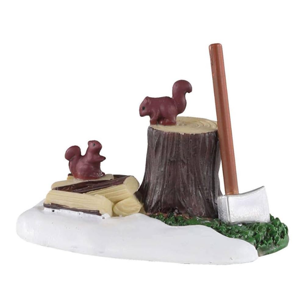 Lemax - Axe And Logs