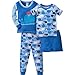 Gerber Little Boys' Toddler Four-Piece Cotton Pajama Set, Whales, 4T