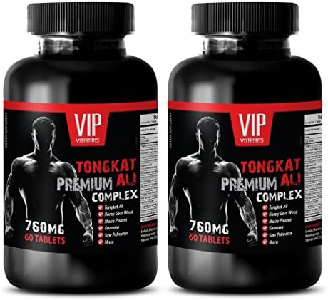 Muscle Growth Supplements - TONGKAT ALI Premium Complex 760MG - Longjack Root Extract - 2 Bottle (120 Tablets)