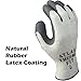Atlas Showa - Therma-Fit 10-Gauge Insulated Seamless Liner Work Gloves with Natural Rubber Latex Coating - Grey, Medium, 12-Pair - 451