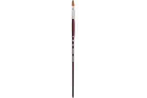 Princeton Velvetouch Filbert Brush, Long Handle, Size 10 - Professional Artist Brushes for Mixed Media, Acrylic, Oil