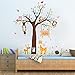 ElecMotive Forest Animal Giraffe Monkey Owls Hedgehog Rabbit Tree Nursery Wall Stickers Wall Murals DIY Posters Vinyl Removable Art Wall Decals for Kids Girls Room Decoration (Zoo)