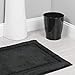 iDesign Small Round Bathroom Trash Can - Ideal for Bathroom or Office, Black, Made in USA