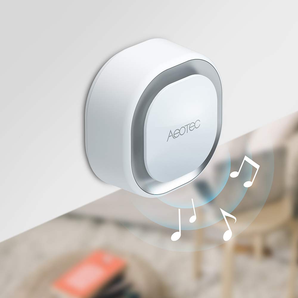 Security Aeotec Z-Wave Doorbell 6 with Outdoor Button, Z-Wave Plus, Wireless Chime, 110 dB, Audio and Visual Alerts Security Aeotec Z-Wave Doorbell 6 with Outdoor Button, Z-Wave Plus, Wireless Chime, 110 dB, Audio and Visual Alerts