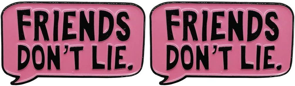 Charmart Friends Don't Lie Lapel Pin 2 Piece Set Enamel Brooch Pins Accessories Badge Gifts