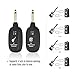 ammoon UHF Guitar Wireless System Transmitter Receiver Built-in Rechargeable Lithium Battery Max. 50M Transmission Range for Electric Guitar Bass