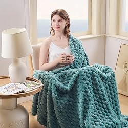 NEWCOSPLAY Super Soft Twin Blanket Light Teal