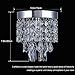 Floodoor Crystal Chandelier,Mini Modern Flush Mount Ceiling Light 5.9 Inches Diameter for Bedroom,Hallway,Kitchen,Dining Room,Living Room