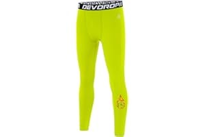 DEVOROPA Youth Boys' Compression Leggings Sports Tights Fleece Lined Thermal Base Layer Pants