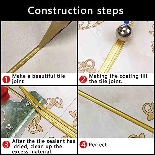4 Pieces Caulking Tool Kit 4 Metal Ball Tile Caulk Finishing Tools