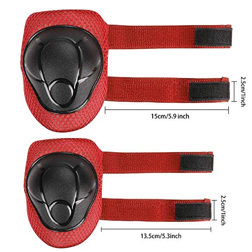 image for CRZKO Kids Protective Gear, Knee Pads and Elbow Pads 6 in 1 Set with W