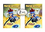 2pk Beyblade Invitations w/ Envelopes, 16ct