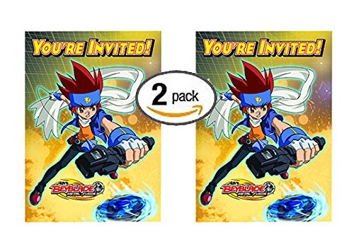 2pk Beyblade Invitations w/ Envelopes, 16ct