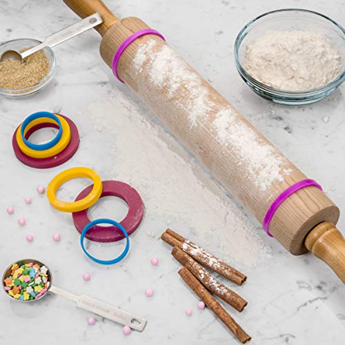 GreenOlive Rolling Pin Guide Ring Spacer Bands (8 Piece Set