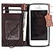 Genuine Natural Leather Handmade Case for Apple iPhone 5 5S 5c Book Wallet Id Holder Cover Credit Cards Slim Brown DavisCase