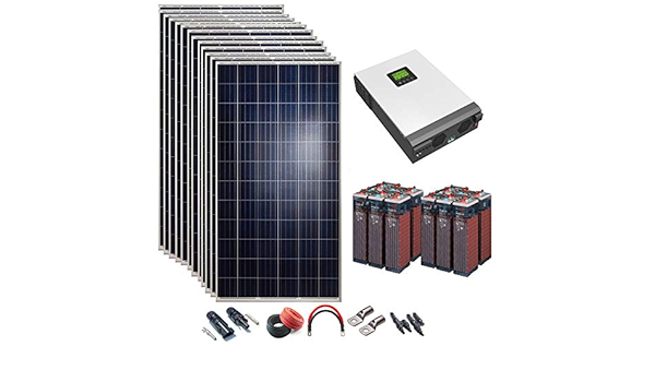 Kit Solar 48v 1000w/5000w día Batería 5OPzS 375Ah Inversor ...