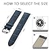 22mm Quick Release Universal Watch Band, MoKo Leather Crocodile Pattern Strap for Amazfit/Samsung Gear S3 Frontier/S3 Classic/Motorola Moto 360 2nd Gen 46mm/Garmin Vivomove/Huawei 2 Classic, Dark BLUE