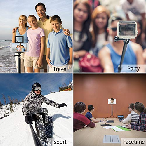 Bluetooth Selfie Stick Tripod,PEYOU 59" Extendable Monopod with Aluminum Tripod Stand and Remote Compatible for iPhone Xs Max XR X 8 7 6S 6 Plus,Galaxy S10 S9 S8 Plus,Tablet,Compatible for Gopro - Thumbnail 7