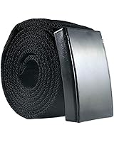 BESTA Men's Elastic Belt with Adjustable Buckle that Hides Excess Strap (Large, Black)