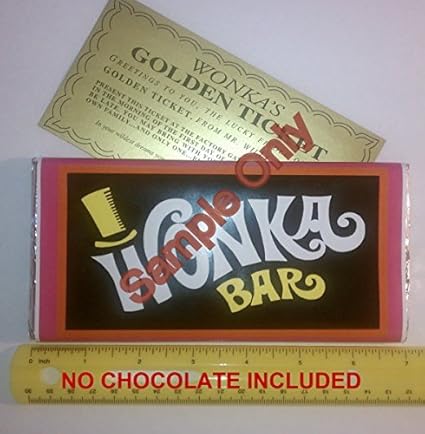 7 Ounce sized willy wonka chocolate bar 