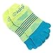 Injinji Women's Run Lightweight No Show Coolmax Xtralife Socks (Neon Green Turquoise, X Small/Small)