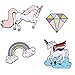 4 pack Enamel Brooch Pin Sets Cute Rainbow Diamond Unicorn Kids Pins for Backpacks