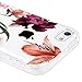 luolnh Compatible with iPhone 5C Case Slim Shockproof Clear Floral Pattern Soft Flexible TPU Back Cover Case -Purple Rose