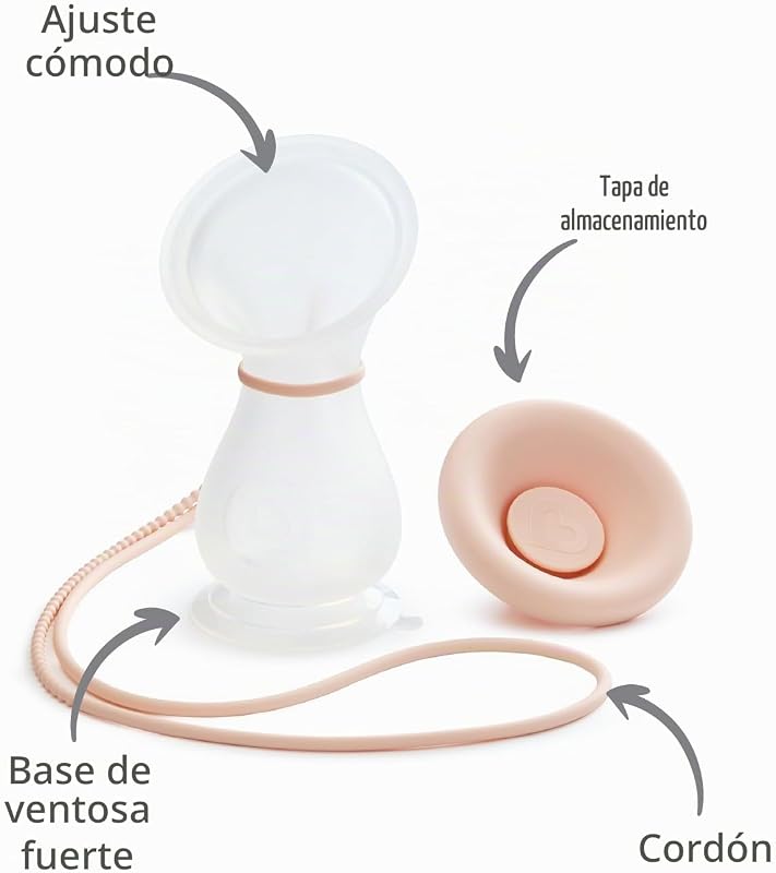Bomba de leite de silicone | Bomba de Lactação Manual com Capacidade para Até 120 ml de Leite | Design ergonómico e fácil de usar | Produtos essenciais para a amamentação e