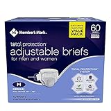Member's Mark Total Protection Adult Briefs for Men & Women, Medium (60 ct.)