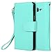 Galaxy On5 Case, Style4U Premium PU Leather Stand Wallet Case with ID Credit Card/Cash Slots for Samsung Galaxy On5 G550 with 1 Stylus [Mint Green]