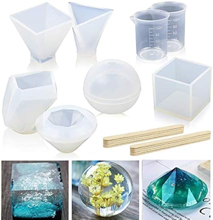 Ddfly 8 Pack Resin Casting Molds DIY 