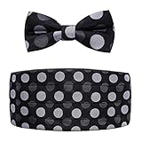 Men's Formal Cummerbund & Bowtie & Pocket Square Set-Various Colors and Patterns